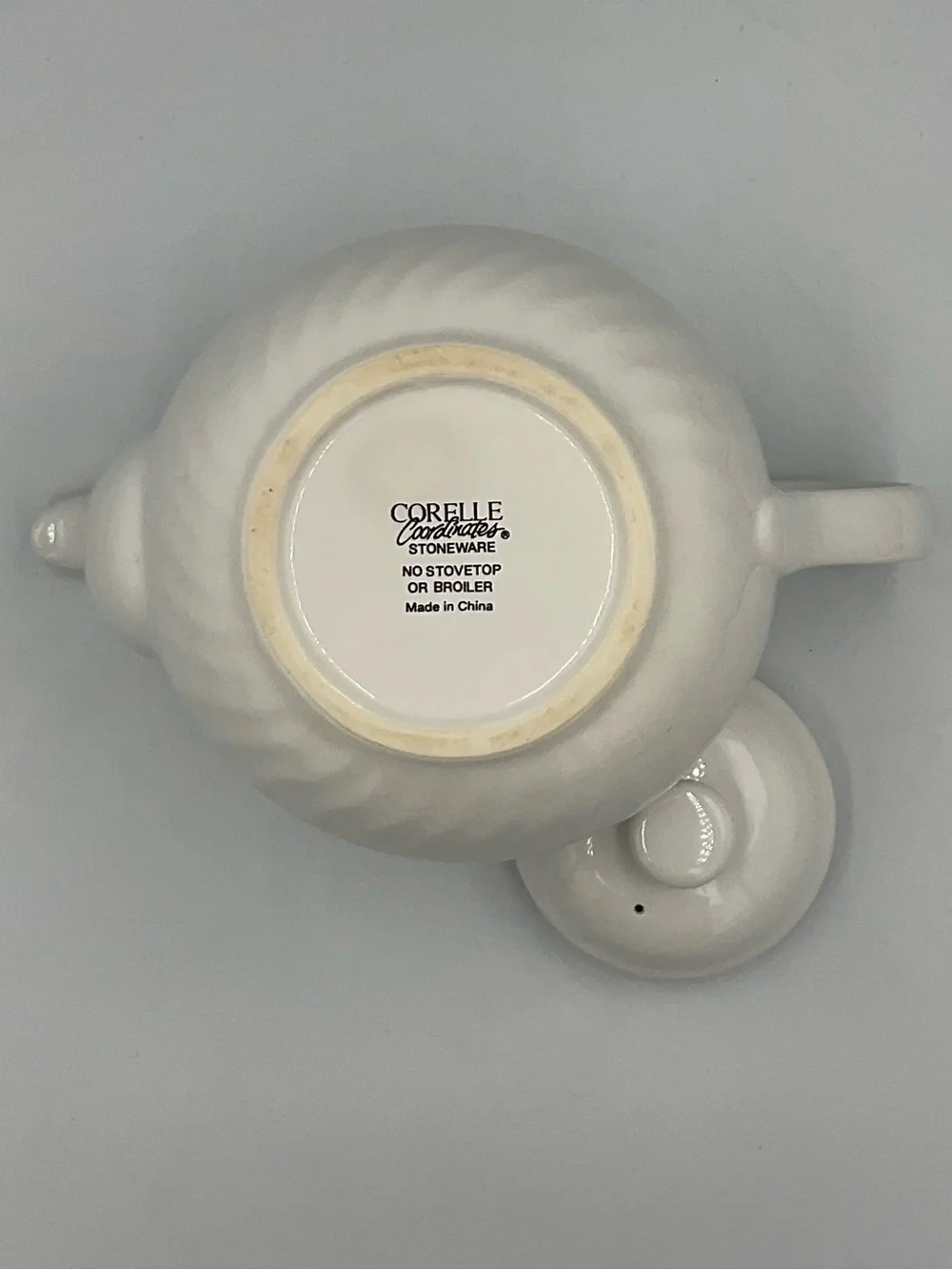 Vintage Corelle Coordinates Enhancements    1-Quart White Teapot